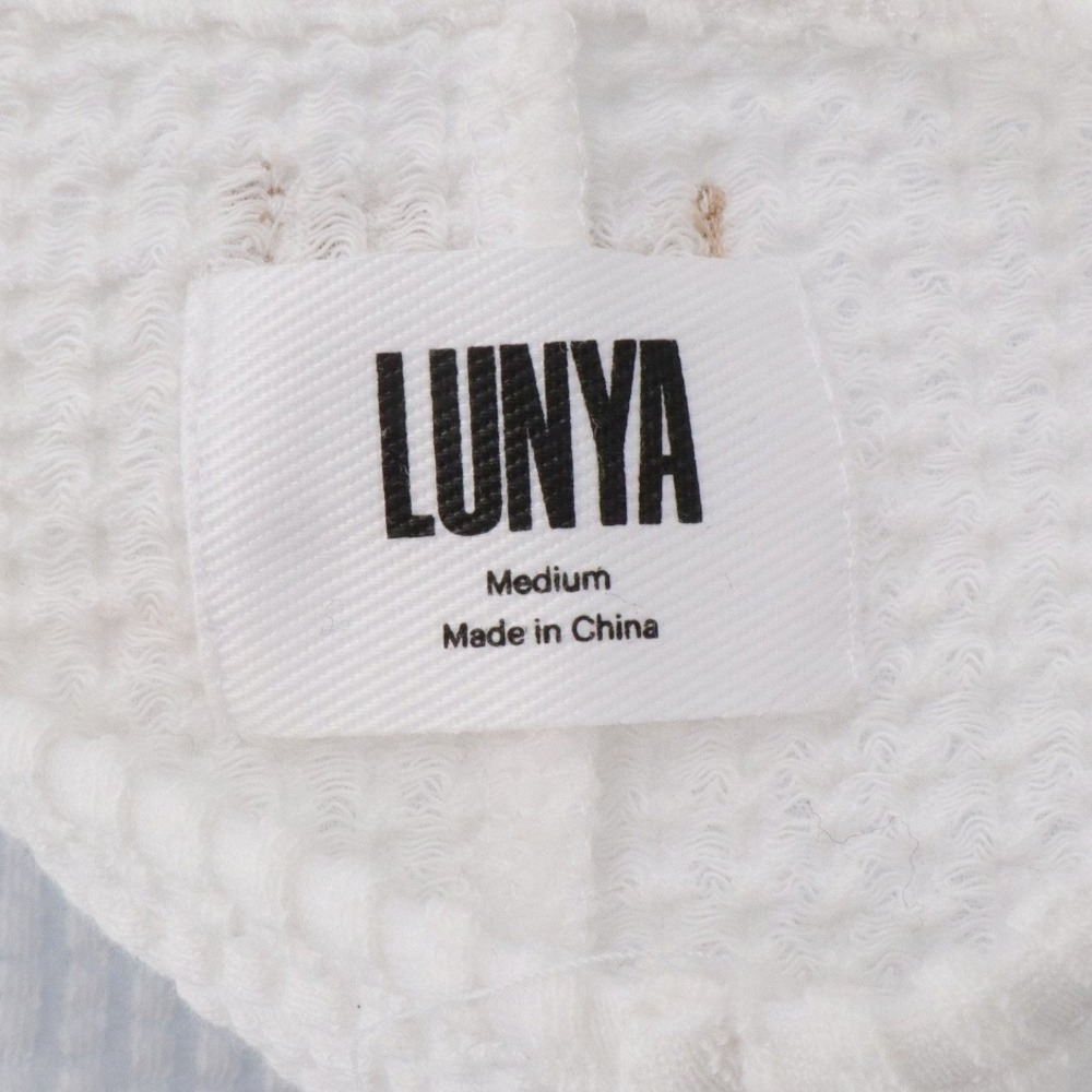 NWT Lunya Organic Cotton Seersucker Midi Dress White Minimalist Tank Size M - Picture 8 of 10